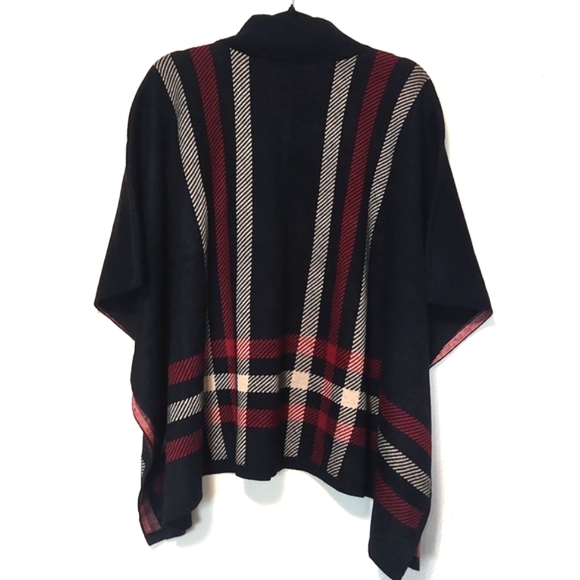 NWT Anne Klein Zip Front Poncho Sweater Size Medium - Picture 6 of 13